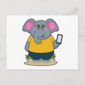 Elephant met Mobile Briefkaart (Voorkant)