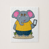Elephant met Mobile Legpuzzel (Verticaal)