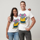 Elephant met Mobile T-shirt (Unisex)