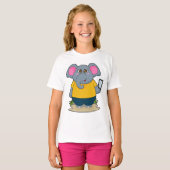 Elephant met Mobile T-shirt (Voorkant volledig)