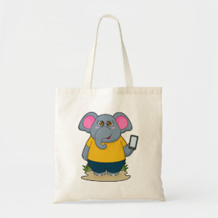Elephant met Mobile Tote Bag