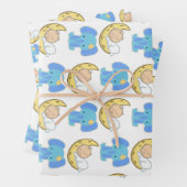 Elephant met Moon Baby Design Inpakpapier Vel (In situ)