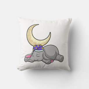 Elephant met Moon Kussen