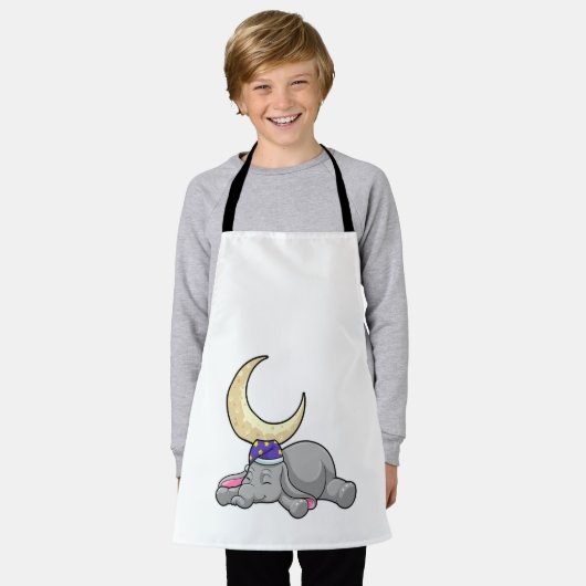 Elephant met Moon Schort (Gedragen)