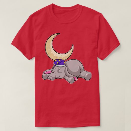 Elephant met Moon T-shirt (Design voorkant)