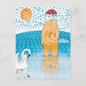 Elephant met paraplu briefkaart (Voorkant)