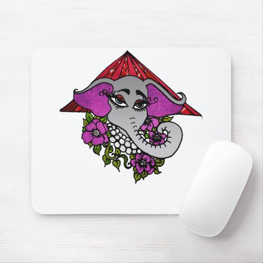 Elephant met parels en Violet Muismat (Met muis)