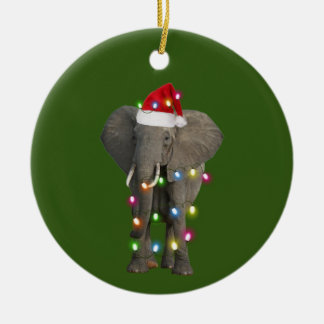 Elephant met Pet licht kerstmis Keramisch Ornament
