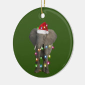 Elephant met Pet licht kerstmis Keramisch Ornament (Links)