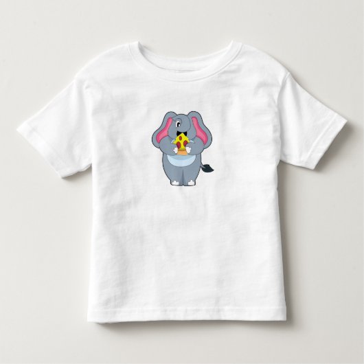 Elephant met Pizza Kinder Shirts (Voorkant)