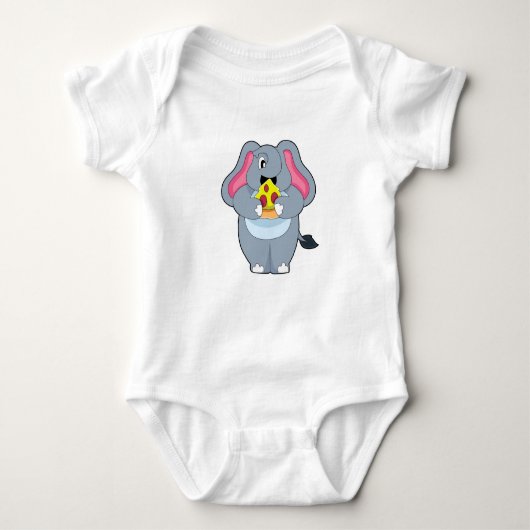 Elephant met Pizza Romper (Voorkant)