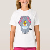 Elephant met Pizza T-shirt (Voorkant)