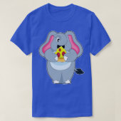 Elephant met Pizza T-shirt (Design voorkant)