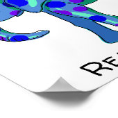 Elephant met Polka Dots Party Poster (Hoek)