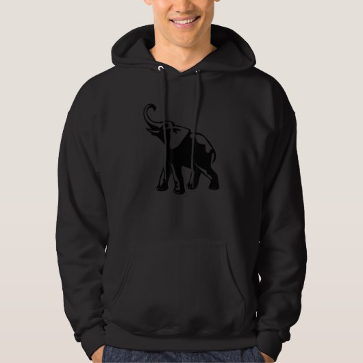 Elephant met trunk omhoog Republikein Hoodie (Voorkant)