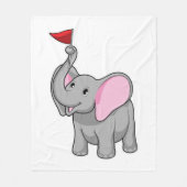 Elephant met vlag fleece deken (Voorkant)