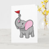 Elephant met vlag kaart (Gele Bloem)