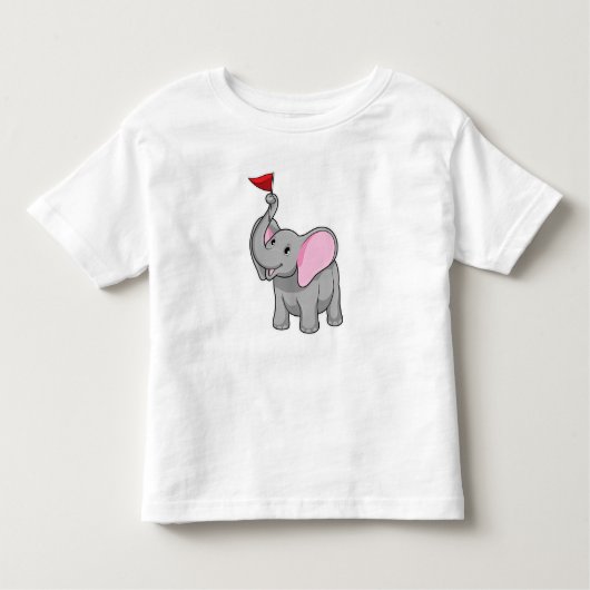 Elephant met vlag kinder shirts (Voorkant)