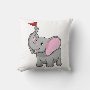Elephant met vlag kussen