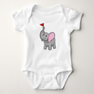 Elephant met vlag romper