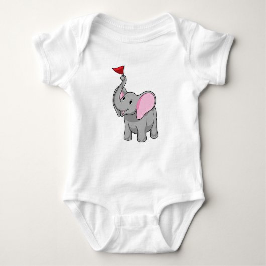 Elephant met vlag romper (Voorkant)
