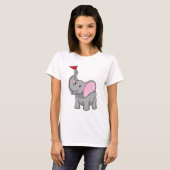 Elephant met vlag t-shirt (Voorkant volledig)