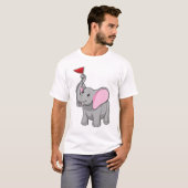 Elephant met vlag t-shirt (Voorkant volledig)