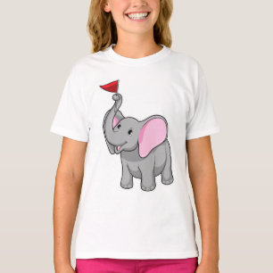 Elephant met vlag t-shirt