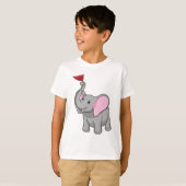 Elephant met vlag t-shirt (Voorkant volledig)