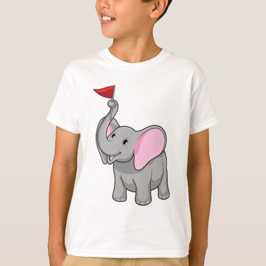 Elephant met vlag t-shirt (Voorkant)