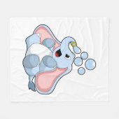 Elephant met waterbellen fleece deken (Voorkant (Horizontaal))