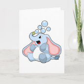 Elephant met waterbellen kaart (Voorkant)