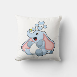 Elephant met waterbellen kussen
