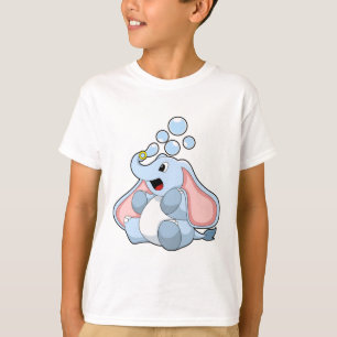Elephant met waterbellen t-shirt