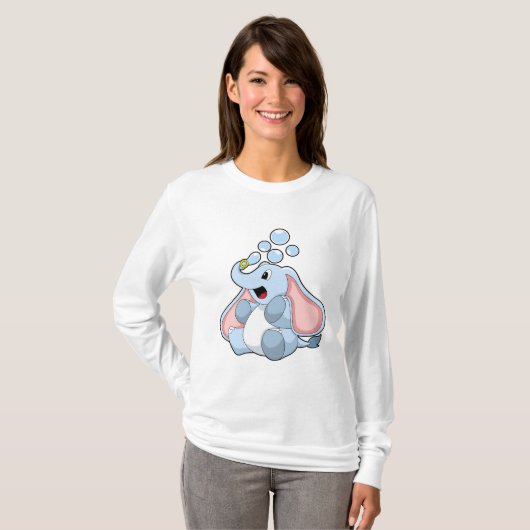 Elephant met waterbellen t-shirt (Voorkant volledig)