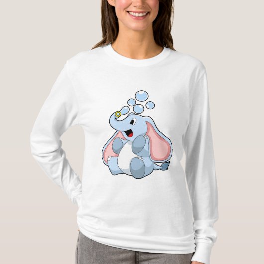 Elephant met waterbellen t-shirt (Voorkant)