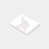 Elephant-met-Waterverf-bloemen Patroon Uniek Post-it® Notes (Schuin)