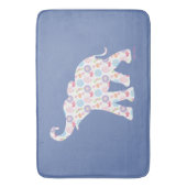 Elephant met Waterverf Flowers Patroon Uniek Uniek Badmat (Voorkant Verticaal)