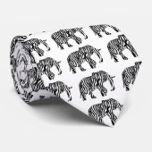 Elephant met Zebra Stripes en uw ideeën Stropdas (Opgerold)