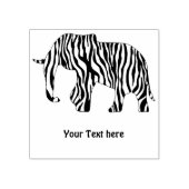 Elephant met Zebra Stripes (rechts) + uw ideeën Rubberstempel (Afrduk)