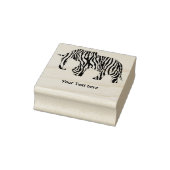 Elephant met Zebra Stripes (rechts) + uw ideeën Rubberstempel (Stempel)