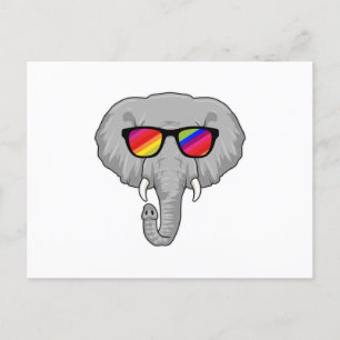 Elephant met zonnebril briefkaart
