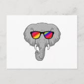 Elephant met zonnebril briefkaart (Voorkant)