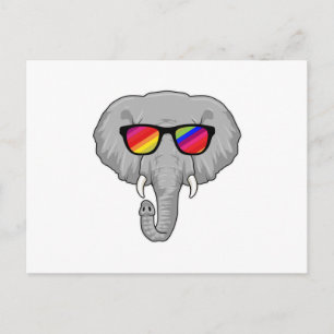 Elephant met zonnebril briefkaart