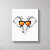 Elephant met zonnebril canvas afdruk (Voorkant)