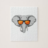 Elephant met zonnebril legpuzzel (Verticaal)