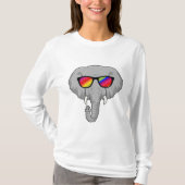 Elephant met zonnebril t-shirt (Voorkant)