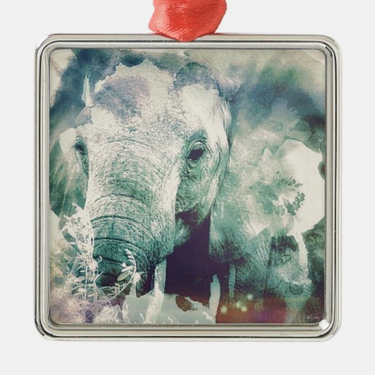 Elephant Metalen Ornament (Voorkant)