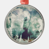 Elephant Metalen Ornament (Voorkant)
