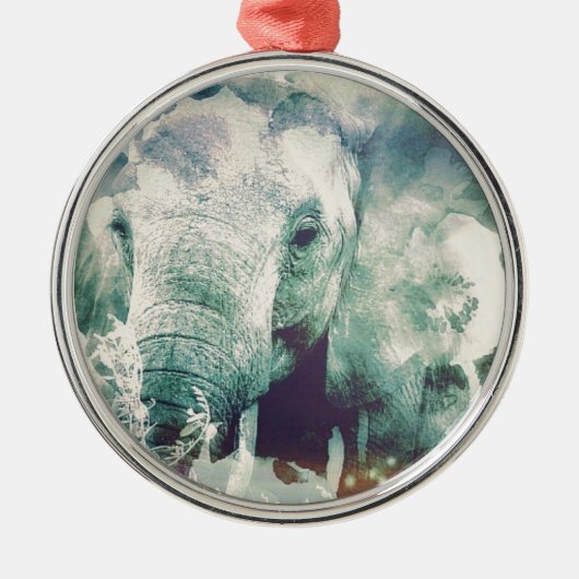 Elephant Metalen Ornament (Voorkant)